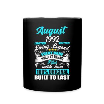 August 1992 - 30. Geburtstag Geschenk. Awesome. - Tasse einfarbig - Schwarz - Vorne
