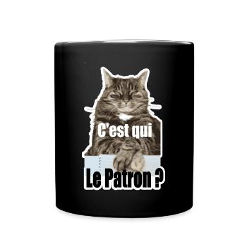 C'est qui le patron - Mug uni - noir - Devant