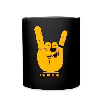 rock, metal, insturment, festival, geschenk - Tasse einfarbig - Schwarz - Vorne