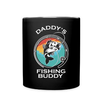 Fishing Angler Fishing Rod - Full Colour Mug - black - Front