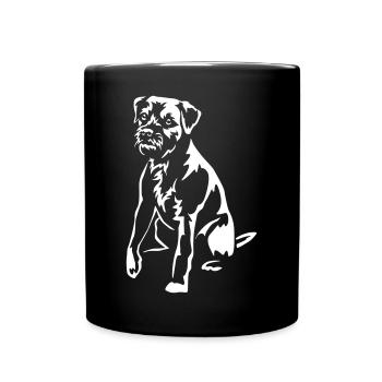Border Terrier "Black Edition" - Full Colour Mug - black - Front
