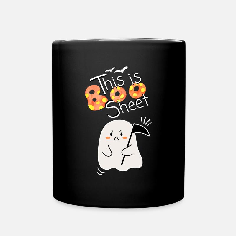 This Is Boo Sheet. Cute Angry Ghost. - Full Colour Mug - black