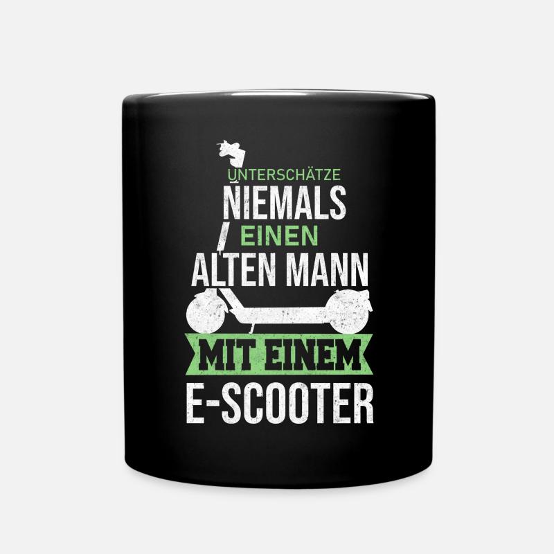 E Scooter Roller Elektroroller - Tasse einfarbig - Schwarz
