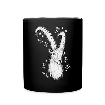 Steinbock Sternzeichen Astrologie - Tasse einfarbig - Schwarz - Vorne