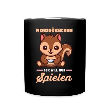 Erdmännchen - Tasse einfarbig - Schwarz - Vorne