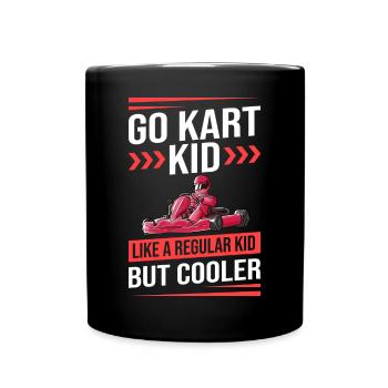 Go Kart Racing Indoor Karting Kartsport Kartbahn - Tasse einfarbig - Schwarz - Vorne