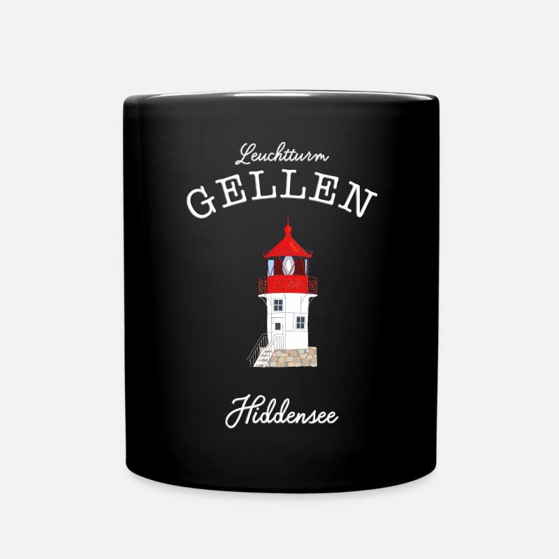 Hiddensee, kleiner Leuchtturm Gellen, Ostsee - Tasse einfarbig - Schwarz