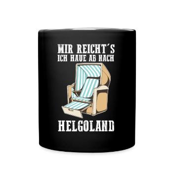 Nordsee Helgoland - Tasse einfarbig - Schwarz - Vorne