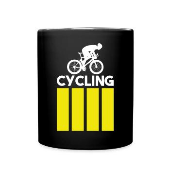 Cycling - Modern - Tasse einfarbig - Schwarz - Vorne