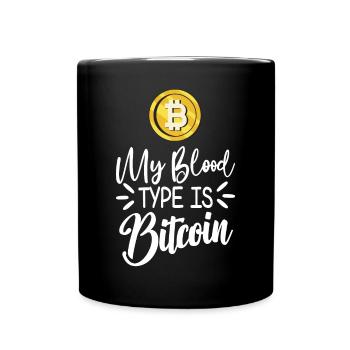 Bitcoin BTC Crypto Blockchain Coin Exchange Coin - Full Colour Mug - black - Front