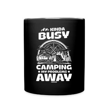 Camping - Tasse einfarbig - Schwarz - Vorne