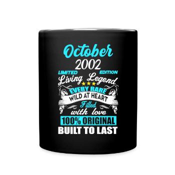 Octobre 2002 - Cadeau de 20e anniversaire. Légende. - Mug uni - noir - Devant