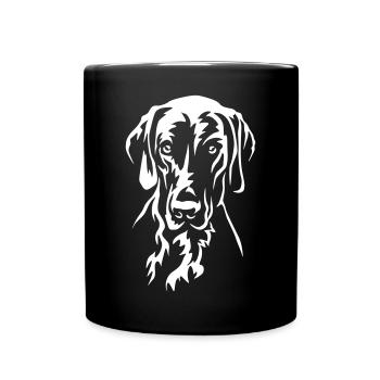 German Shorthair Head "Black Edition" - Full Colour Mug - black - Front