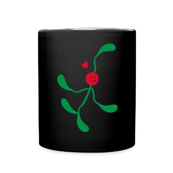 Mistelzweig Mann - Tasse einfarbig - Schwarz - Vorne