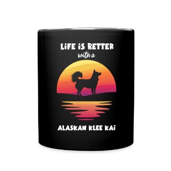 Alaskan Klee Kai - Tasse einfarbig - Schwarz - Vorne