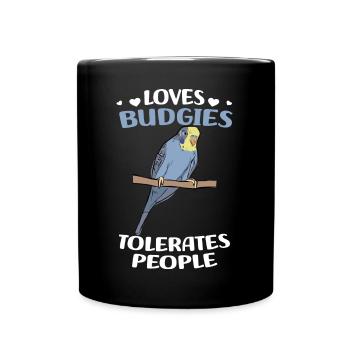 Budgerigar Gifts | Pet Bird Lovers - Full Colour Mug - black - Front