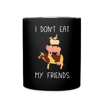 I Don't Eat My Friends - Full Colour Mug - black - Front