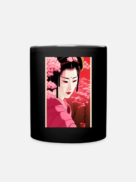 Geisha 6 - Tasse einfarbig - Schwarz