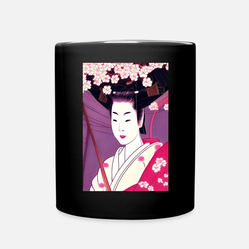Geisha 4 - Tasse einfarbig - Schwarz