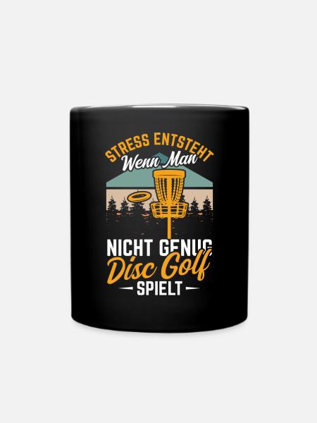 Disc Golf Stress Entsteht bei zu wenig Disc Golf - Tasse einfarbig - Schwarz