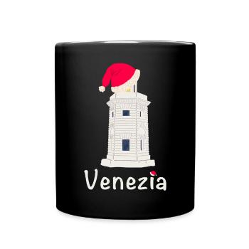 Christmas Venice Lighthouse SanGiorgio Maggiore - Full Colour Mug - black - Front