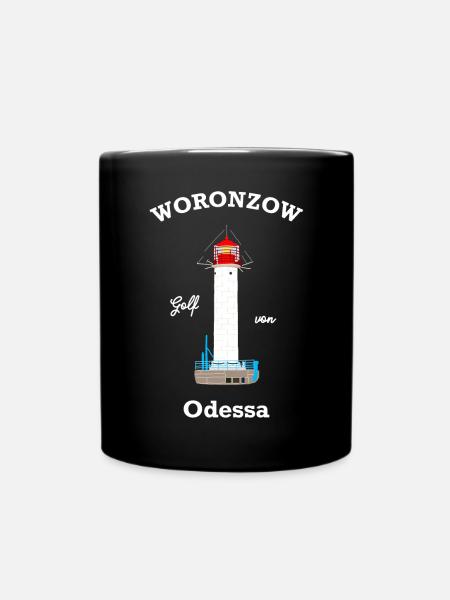 Leuchtturm Woronzow, Golf von Odessa, Ukraine - Tasse einfarbig - Schwarz