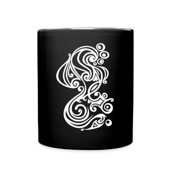 Seepferd - Tasse einfarbig - Schwarz - Vorne