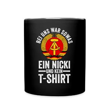 Ostdeutschland Ossi Deutschland DDR - Tasse einfarbig - Schwarz - Vorne