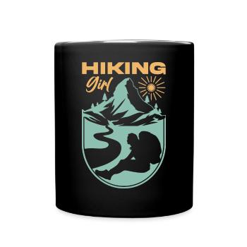 Hiking Mountaineering Mountains Forests Nature - Full Colour Mug - black - Front