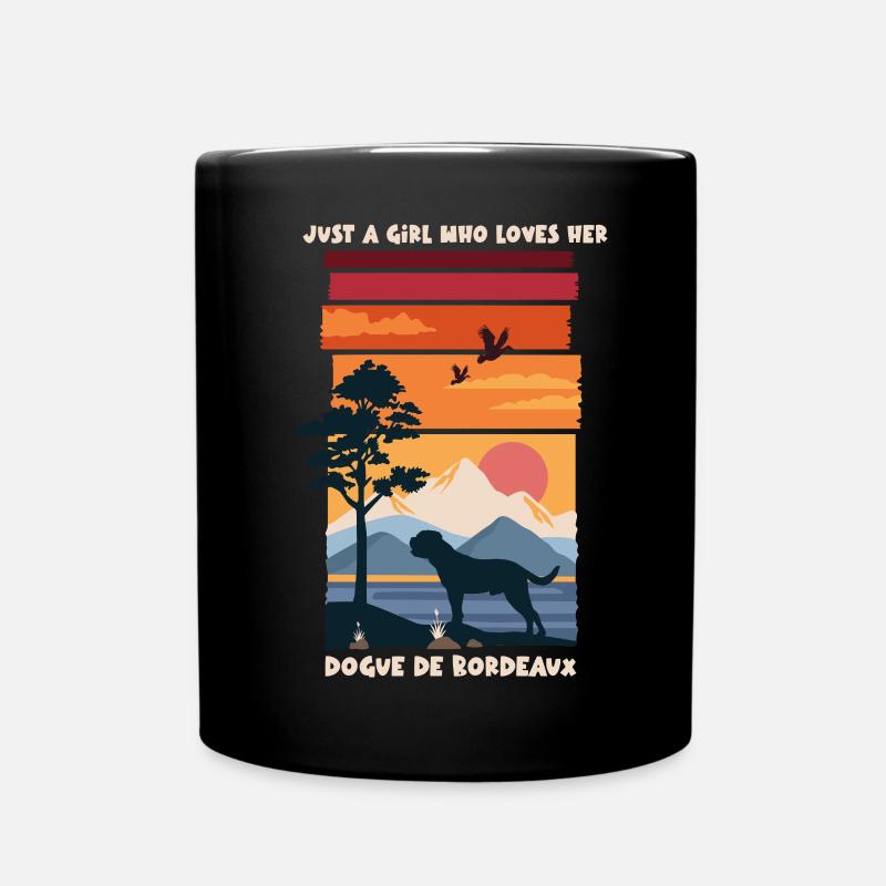 Dogue de Bordeaux - Tasse einfarbig - Schwarz