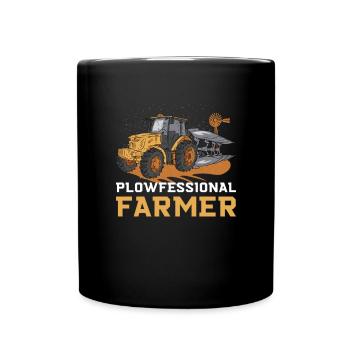Pflugfessionsbauer - Tasse einfarbig - Schwarz - Vorne