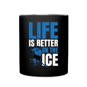 Eishockey Eishockeyspieler - Tasse einfarbig - Schwarz - Vorne
