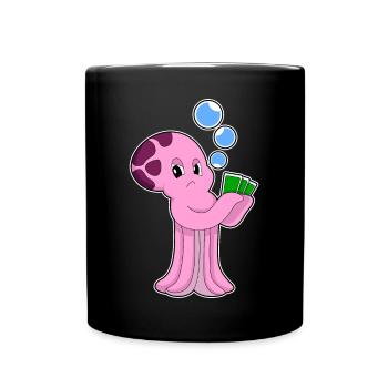 Cartes de poker Krake Poker - Mug uni - noir - Devant