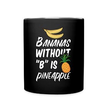 Banane - Tasse einfarbig - Schwarz - Vorne
