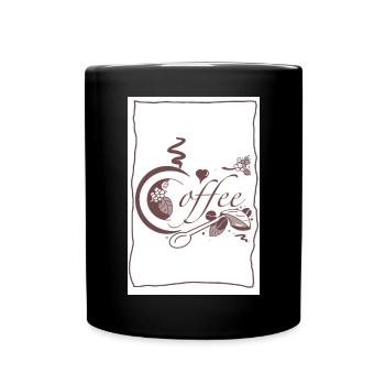 Coffee Poster - Tasse einfarbig - Schwarz - Vorne