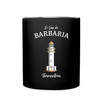 Formentera, Kultiger Leuchtturm Cap de Barbaria, - Tasse einfarbig - Schwarz - Vorne