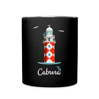 Îles Baléares Île Cabrera, dessin du phare - Mug uni - noir - Devant