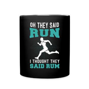 Jogging Saying for Running - Runners - Full Colour Mug - black - Front