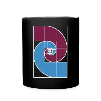 Fibonacci Golden Ratio - Full Colour Mug - black - Front
