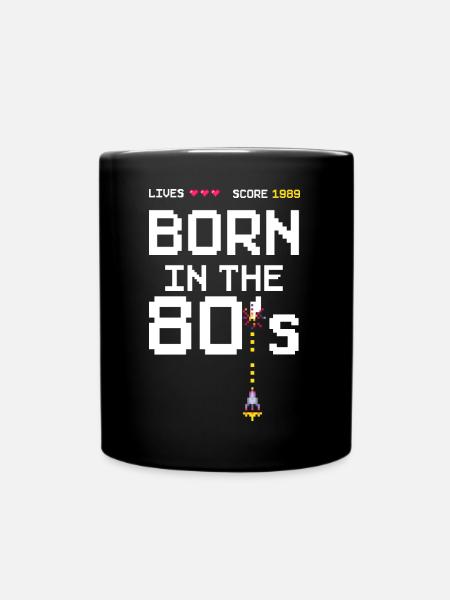 1989 Born in the 80's Gamer Arcade birthday - Full Colour Mug - black