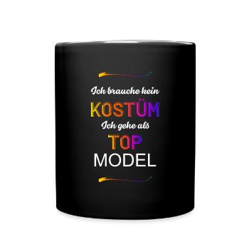 Top model - Full Colour Mug - black - Front
