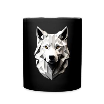 Head of the White Wolf - Full Colour Mug - black - Front