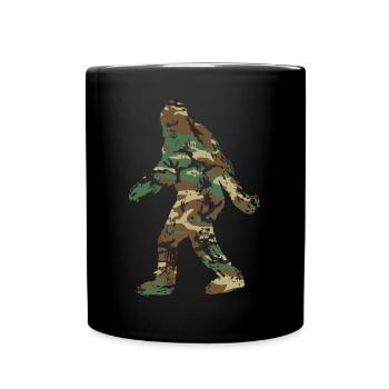 Bigfoot Silhouette Camouflée - Mug uni - noir - Devant