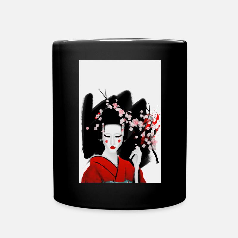 Blutige Geisha - Tasse einfarbig - Schwarz