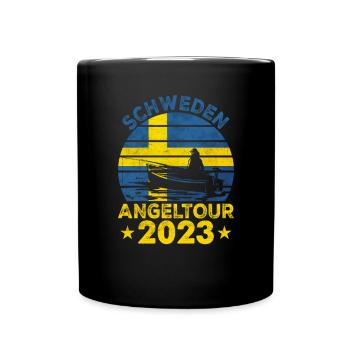 Schweden Angeltour 2022 Angeln in Schweden - Tasse einfarbig - Schwarz - Vorne