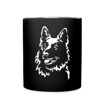 Swiss Shepherd Head "Black Edition" - Full Colour Mug - black - Front