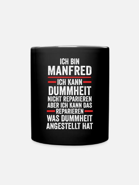 Manfred - Tasse einfarbig - Schwarz