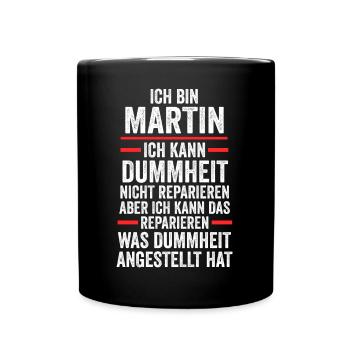 Martin - Tasse einfarbig - Schwarz - Vorne