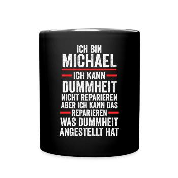 Michael - Tasse einfarbig - Schwarz - Vorne