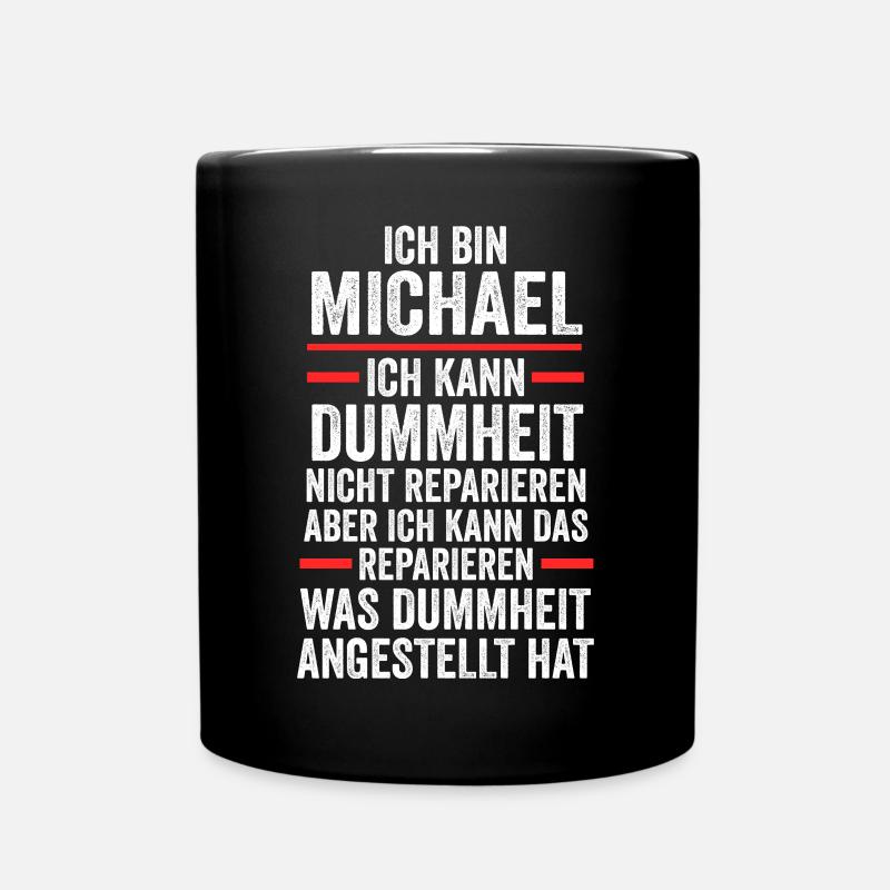 Michael - Tasse einfarbig - Schwarz